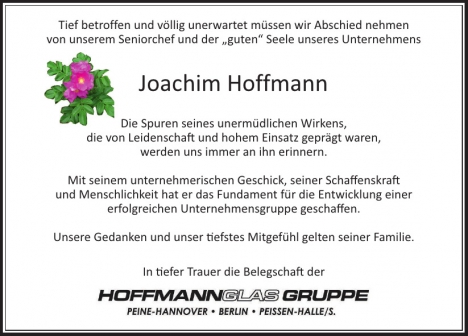 Traueranzeige von Joachim Hoffmann von Berliner Morgenpost