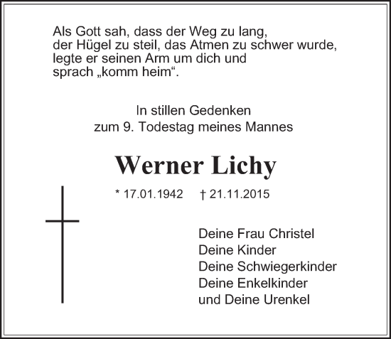 Traueranzeige von Werner Lichy von Berliner Morgenpost