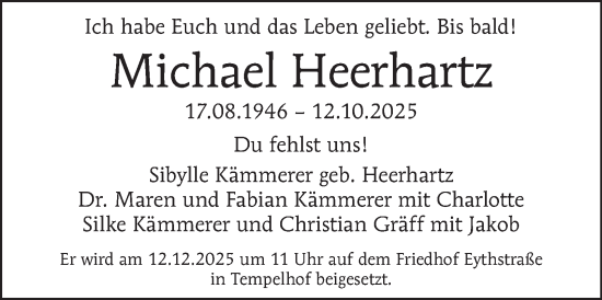 Traueranzeige von Michael Heerhartz 